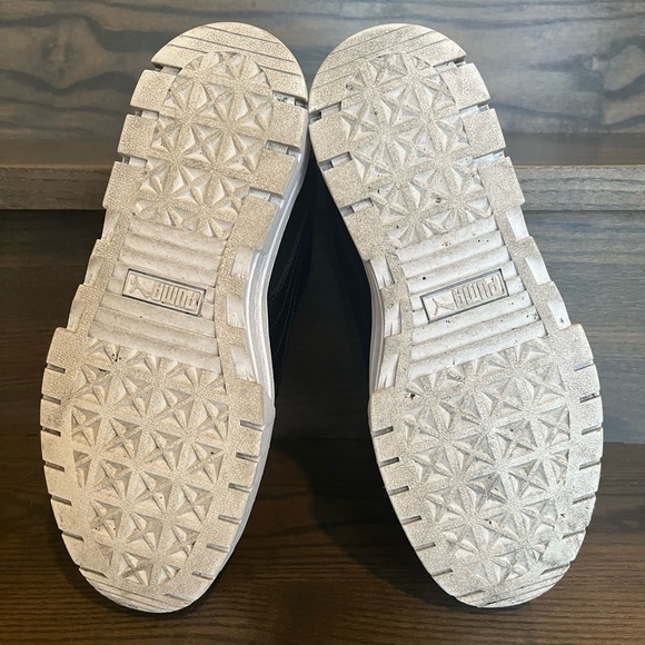 Puma Mayze Black Leather Platform Sneaker Size 8 - Picture 7 of 9